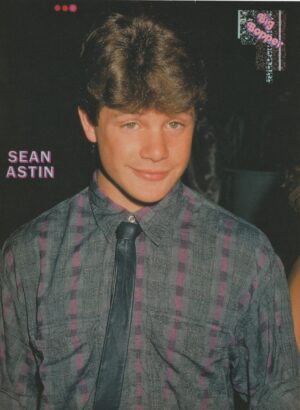 Sean Astin teen magazine pinup younger tie Big Bopper