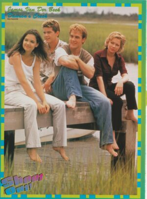 Dawson's Creek Katie Holmes Joshua Jackson James Van Der Beek Michelle Williams No Authority teen magazine pinup barefoot dock