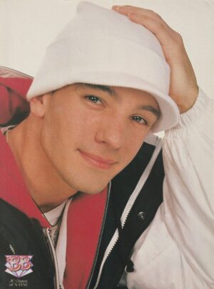 Katie Holmes JC Chasez Nsync teen magazine pinup white hat jacket Dawson's Creek BB