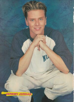 Jeremy Jordan Take That teen magazine pinup clipping squatting baby pix young