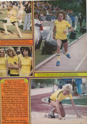 Leif Garrett Rod Stewart teen magazine pinup clipping running shorts Teen Beat