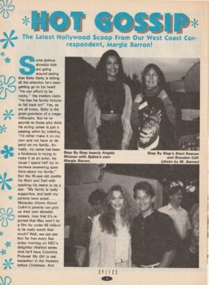 Brandon Call teen magazine clipping Hot Gissip Splice mag