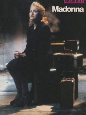 Madonna teen magazine pinup clipping suitcases Smash Hits photo shoot pix