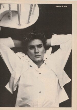 Duran Duran Simon Le Bon Night Ranger teen magazine pinup clipping pix hands on head Teen Machine