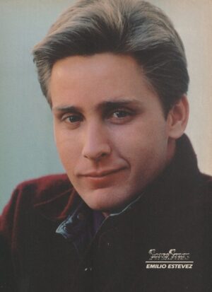 Emilio Estevez Sean Penn teen magazine pinup clipping headshot Super Stars pix
