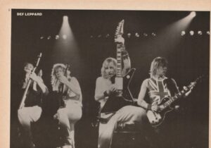Def Leppard teen magazine pinup black and white stage tour pix Rockline
