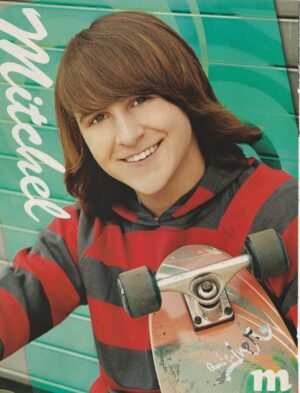 Mitchel Musso teen magazine pinup clipping skateboard M pix