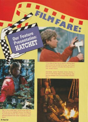 Jared Rushton teen magazine pinup clipping Hatchet Teen Set child star fire