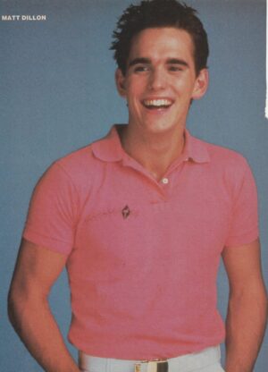 Matt Dillon Peter Reckell teen magazine pinup pink shirt Teen Machine Pix