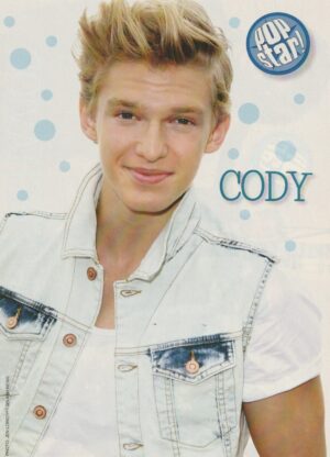 Cody Simpson teen magazine pinup clipping white jacket Pop Star teen idols pix