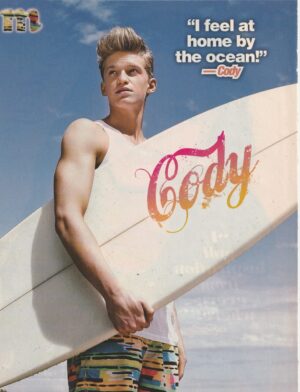 Cody Simpson Zendaya teen magazine pinup clipping sufboard muscles M teen idols