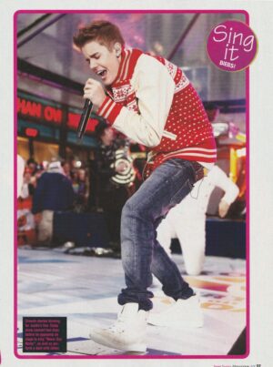 Justin Bieber teen magazine pinup clipping teen idols Good Morning America pix