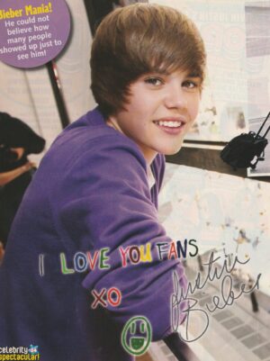 Justin Bieber teen magazine pinup clipping teen idols preteen I love fans pix