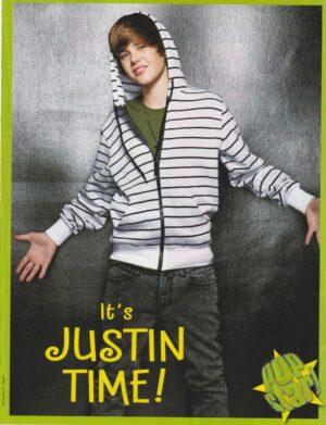 Justin Bieber teen magazine pinup clipping teen idols preteen jeans hoodie young
