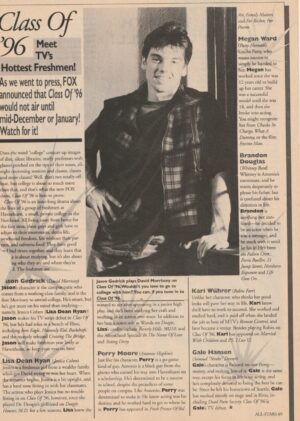 Jason Gedrick teen magazine clipping Class of 1996 All-Stars