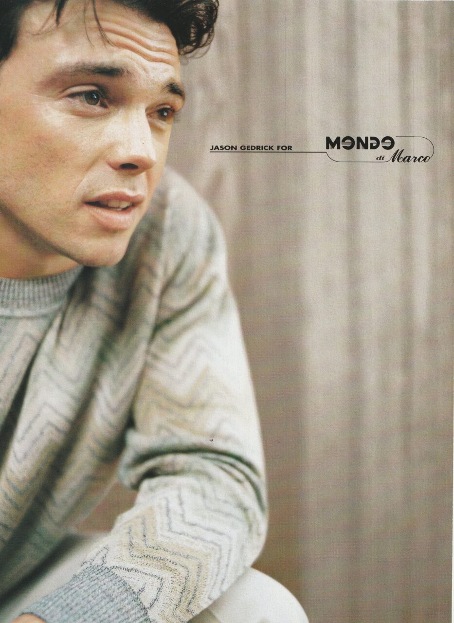 Jason Gedrick teen magazine pinup clipping 2 sides suit older pix - Image 2