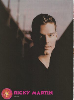 Ricky Martin Menudo teen magazine pinup clipping headshot Pop Star pix lips hot