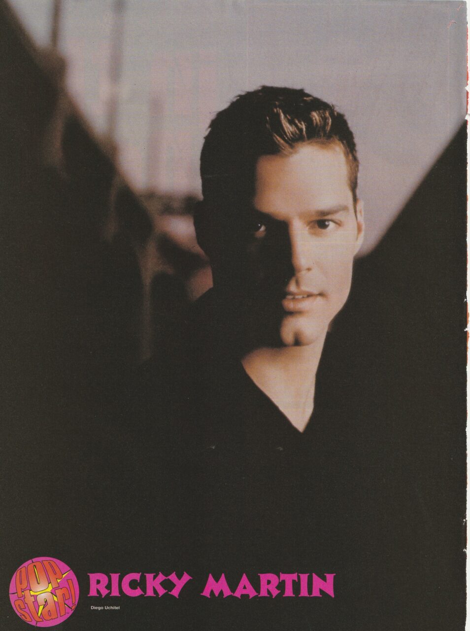 Ricky Martin Menudo teen magazine pinup clipping headshot Pop Star pix lips hot