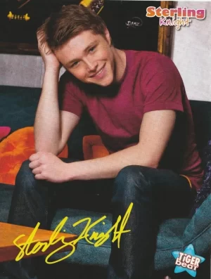 Sterling Knight teen magazine pinup clipping Bop Tiger Beat blue couch picture