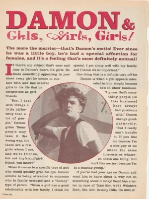 Damon Pampolina The Party Macaulay Culkin teen magazine pinup clipping Teen Set