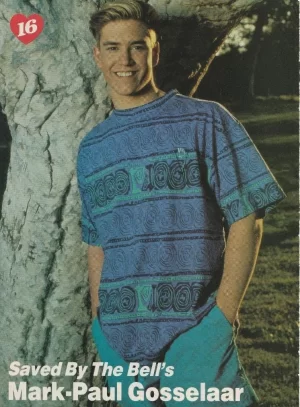 Mark Paul Gosselaar Dalton James teen magazine pinup shorts SBTB 90's Con