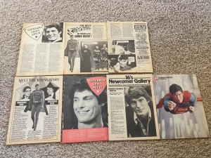 Christopher Reeve teen magazine pinup clippings lot pix Bop Teen Beat Tiger Beat