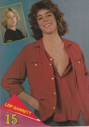Leif Garrett teen magazine pinup clipping red shirt Teen Beat Tiger Beat Pix
