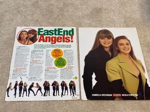 Danniella Westbrook Nicola Stapleton teen magazine pinup clippings Bravo TV Hits