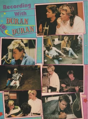 Duran Duran teen magazine pinup clipping Teen Beat Bop Recording Studio Pix