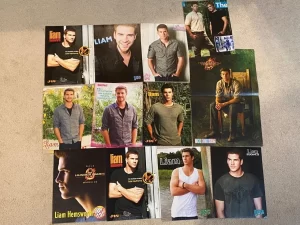 Liam Hensworth teen magazine pinup clippings Hunger Games poster J-14 Bop Pix
