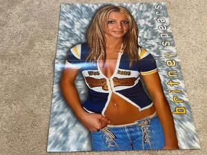 Britney Spears teen magazine poster clipping blue crop top Bravo Rare PIX