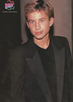 Jonathan Taylor Thomas teen magazine pinup clipping teen idols black suit JTT