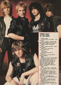 Def Leppard teen magazine pinup clipping Teen Spectacular 16 squatting