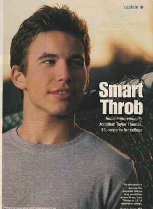 Jonathan Taylor Thomas teen magazine pinup clipping Smart Thorb People mag