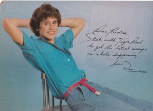 Rad Daly teen magazine pinup clippings chair blue shirt Superteen Teen Beat pix