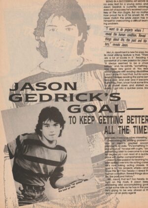 Jason Gedrick teen magazine pinup clipping Getting better at all times Superstars