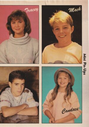 Mackenzie Astin Candace Cameron Alyssa Milano Sean Astin Kirk Cameron Tracewy Gold Corey Feldman teen magazine pinup younger days 80's