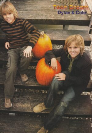 Dylan Sprouse Cole Sprouse teen magazine pinup clipping pumpkins Fall steps Teen Dream Pix