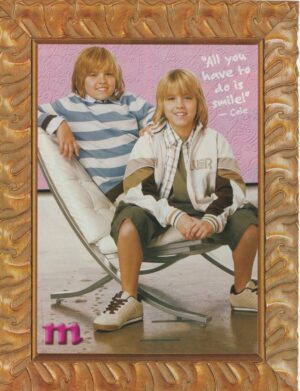 Dylan Sprouse Cole Sprouse teen magazine pinup clipping M shorts white chair child star pix