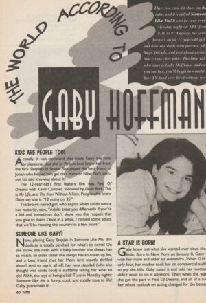 Gaby Hoffmann Mary Kate Olsen magazine pinup clipping Tutti Frutti 90's pix