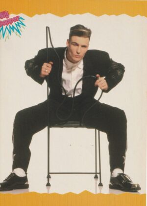 Vanilla Ice Joey Mcintyre New Kids on the block teen magazine pinup suit legs open Big Bopper