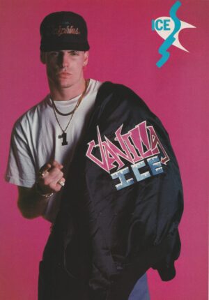 Vanilla Ice Shannen Doherty teen magazine pinup jacket Teen Machine black hat