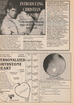 Christian Oliver teen magazine clipping Introducing Christian Saved by the Bell New Class