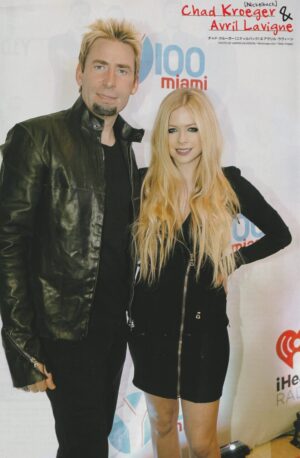 Avril Lavigne Chad Kroger teen magazine pinup clipping I heart Radio Awards pix