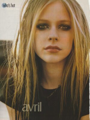 Avril Lavigne teen magazine pinup clipping sad eyes J-14 headshot pix