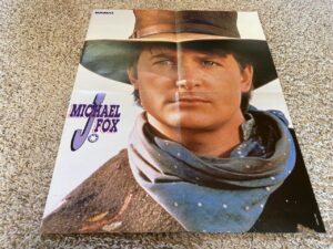 Michael J. Fox teen magazine poster clipping cowboy hat
