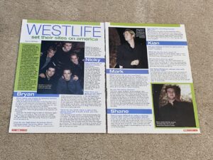 Westlife teen magazine clipping Set their sites on America Total Access Rare