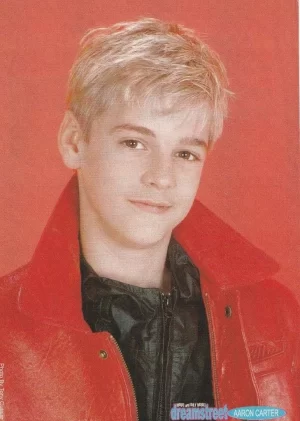 Aaron Carter teen magazine pinup clipping red leather jacket Prince of Pop Bop