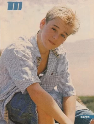 Aaron Carter teen magazine pinup clipping teen idols Rip jean shorts idols Rare