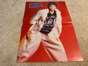 Kirk Cameron teen magazine poster clipping 80's actor Grwoing Pain 2 sides pic